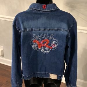 Rocawear Red R Jean Jacket Size XXL
